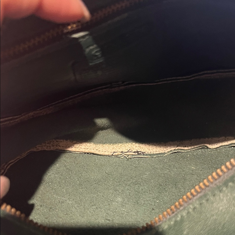 COACH Vintage Canteen Shoulder Bag/crossbody Dark Green Leather Adjustable Strap - Picture 9 of 12